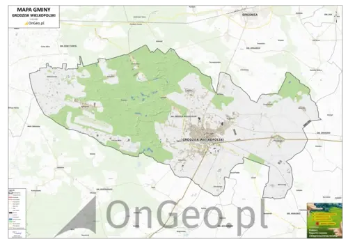 Mapa gminy Grodzisk Wielkopolski